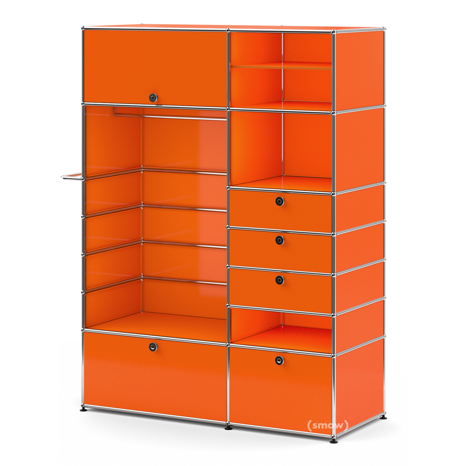Armoire-penderie USM Haller Type II, Orange pur RAL 2004 | USM Haller ...