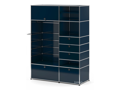 Armoire-penderie USM Haller Type II Bleu acier RAL 5011