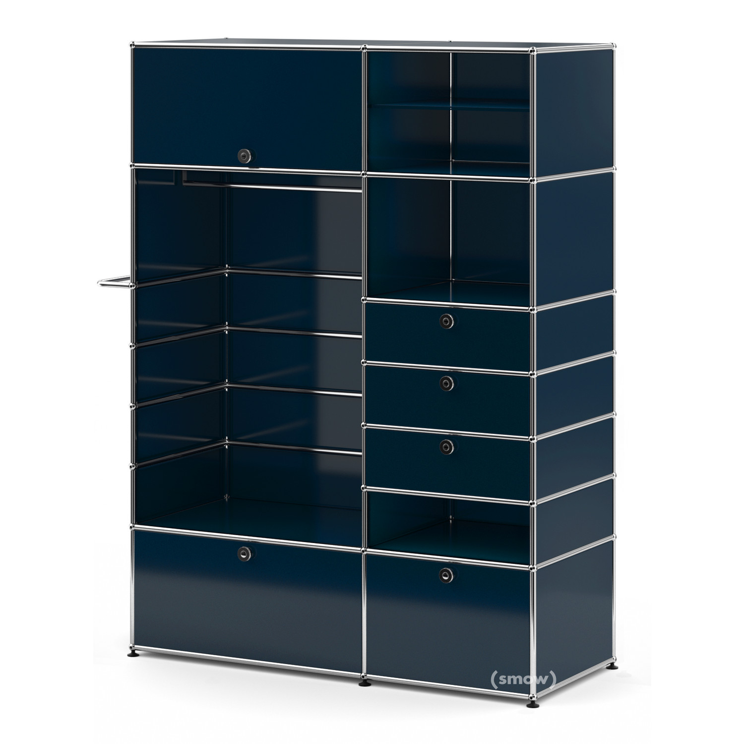Armoire-penderie USM Haller Type II, Bleu acier RAL 5011 | USM Haller ...