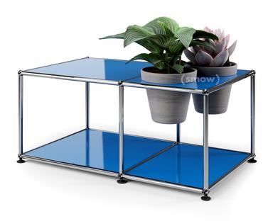 Table d'appoint USM Haller Monde végétal  Bleu gentiane RAL 5010|Basalte