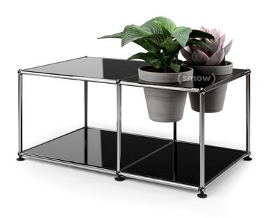 Table d'appoint USM Haller Monde végétal  Noir graphite RAL 9011|Basalte