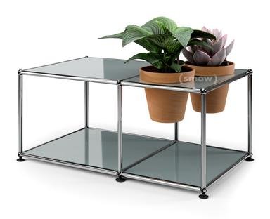 Table d'appoint USM Haller Monde végétal  Gris moyen RAL 7005|Terre cuite