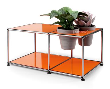 Table d'appoint USM Haller Monde végétal  Orange pur RAL 2004|Basalte