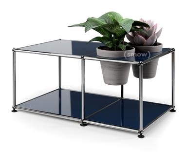 Table d'appoint USM Haller Monde végétal  Bleu acier RAL 5011|Basalte