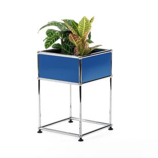 Table d'appoint USM Haller pour plantes Type 2 Bleu gentiane RAL 5010|35 cm