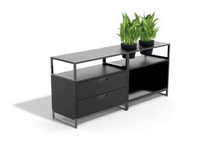 M1 Sideboard à plantes Version 2 (H 70 x L 160 cm)|Noir