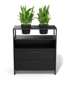 M1 Sideboard à plantes Version 1 (H 90 x L 80 cm)|Noir