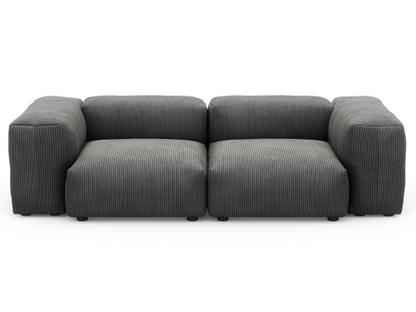 Two Seat Sofa S Cord velours - Gris foncé