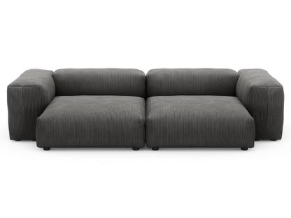 Two Seat Sofa L Cord velours - Gris foncé