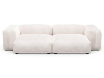 Two Seat Sofa L Velvet - Crème