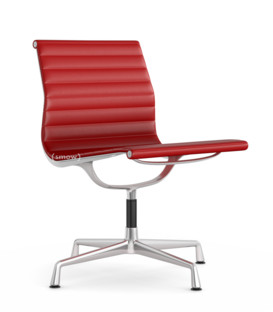 Aluminium Chair EA 105 Poli|Cuir (Standard)|Rouge