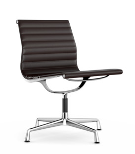 Aluminium Chair EA 105 Chromé|Cuir (Standard)|Chocolat