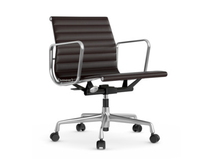 Aluminium Chair EA 117 Poli|Cuir (Standard)|Chocolat