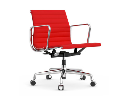 Aluminium Chair EA 117 Chromé|Hopsak|Rouge / rouge coquelicot