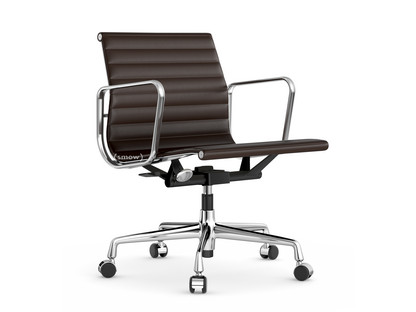 Aluminium Chair EA 117 Chromé|Cuir (Standard)|Marron