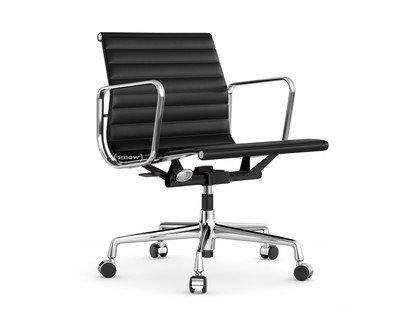 Aluminium Chair EA 117 Chromé|Cuir (Standard)|Nero