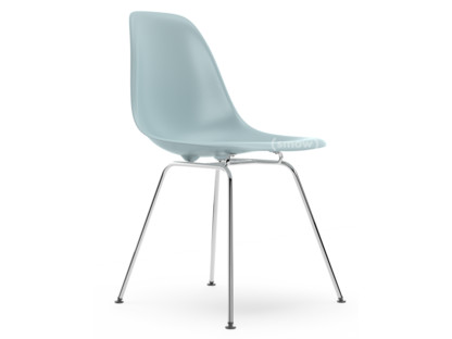Eames Plastic Side Chair RE DSX Gris bleuté|Sans rembourrage|Sans rembourrage|Version standard - 43 cm|Chromé