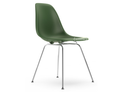 Eames Plastic Side Chair RE DSX Forêt|Sans rembourrage|Sans rembourrage|Version standard - 43 cm|Chromé
