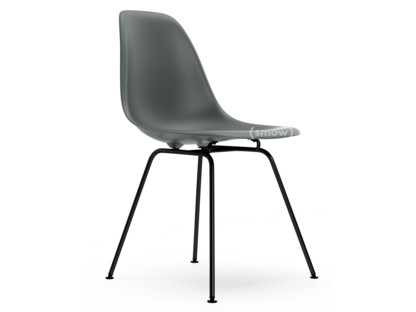 Eames Plastic Side Chair RE DSX Gris granit|Sans rembourrage|Sans rembourrage|Version standard - 43 cm|Revêtement basic dark