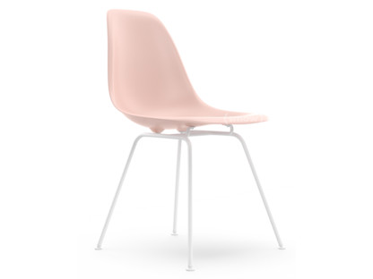 Eames Plastic Side Chair RE DSX Rose pâle|Sans rembourrage|Sans rembourrage|Version standard - 43 cm|Revêtement blanc
