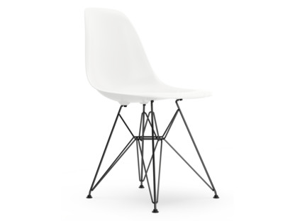 Eames Plastic Side Chair RE DSR Blanc|Sans rembourrage|Sans rembourrage|Version standard - 43 cm|Revêtement basic dark