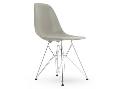 Eames Plastic Side Chair RE DSR Galet|Sans rembourrage|Sans rembourrage|Version standard - 43 cm|Chromé