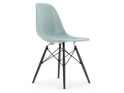 Eames Plastic Side Chair RE DSW Gris bleuté|Sans rembourrage|Sans rembourrage|Version standard - 43 cm|Érable noir