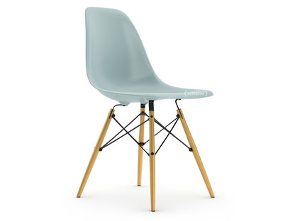 Eames Plastic Side Chair RE DSW Gris bleuté|Sans rembourrage|Sans rembourrage|Version standard - 43 cm|Frêne tons miel