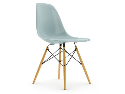 Eames Plastic Side Chair RE DSW Gris bleuté|Sans rembourrage|Sans rembourrage|Version standard - 43 cm|Érable nuance de jaune