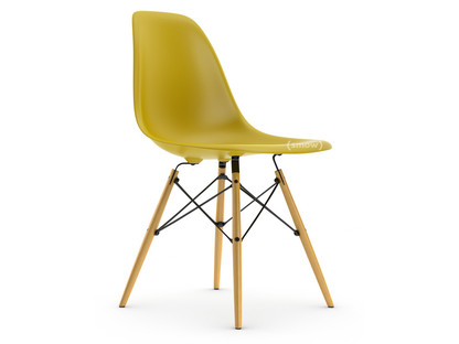 Eames Plastic Side Chair RE DSW Moutarde|Sans rembourrage|Sans rembourrage|Version standard - 43 cm|Frêne tons miel