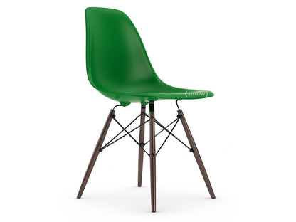 Eames Plastic Side Chair RE DSW Vert|Sans rembourrage|Sans rembourrage|Version standard - 43 cm|Érable foncé