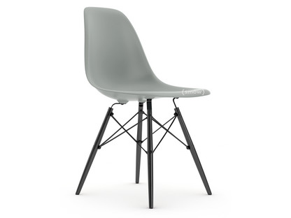 Eames Plastic Side Chair RE DSW Gris clair|Sans rembourrage|Sans rembourrage|Version standard - 43 cm|Érable noir