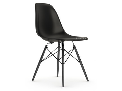 Eames Plastic Side Chair RE DSW Noir profond  |Sans rembourrage|Sans rembourrage|Version standard - 43 cm|Érable noir