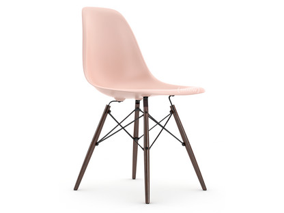 Eames Plastic Side Chair RE DSW Rose pâle|Sans rembourrage|Sans rembourrage|Version standard - 43 cm|Érable foncé