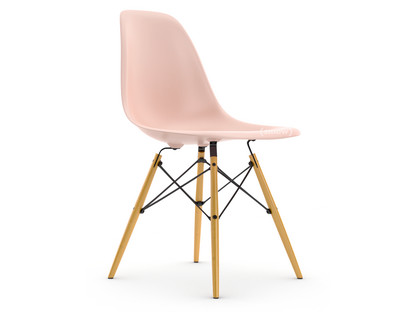 Eames Plastic Side Chair RE DSW Rose pâle|Sans rembourrage|Sans rembourrage|Version standard - 43 cm|Érable nuance de jaune