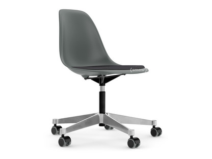 Eames Plastic Side Chair RE PSCC Gris granit RE|Avec coussin d'assise|Gris foncé