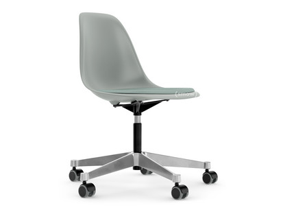 Eames Plastic Side Chair RE PSCC Gris clair RE|Avec coussin d'assise|Bleu glacier / ivoire