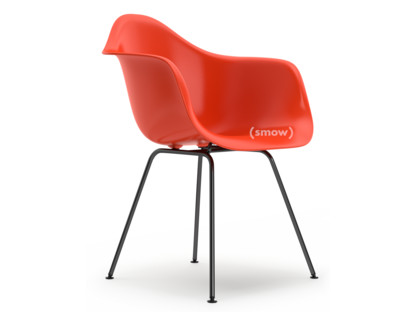 Eames Plastic Armchair RE DAX Rouge (rouge coquelicot)|Sans rembourrage|Sans rembourrage|Version standard - 43 cm|Revêtement basic dark