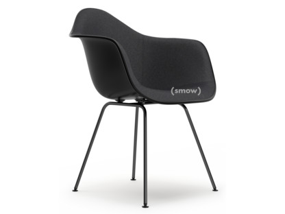 Eames Plastic Armchair RE DAX Noir profond  |Rembourrage intégral|Gris foncé|Version standard - 43 cm|Revêtement basic dark