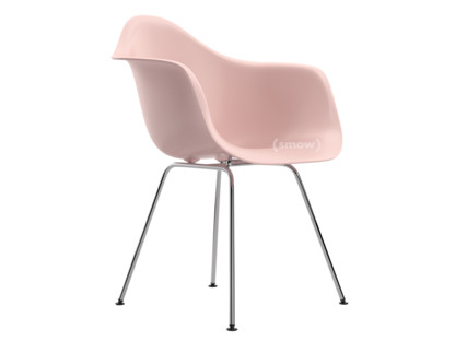 Eames Plastic Armchair RE DAX Rose pâle|Sans rembourrage|Sans rembourrage|Version standard - 43 cm|Chromé