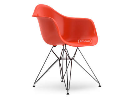 Eames Plastic Armchair RE DAR Rouge (rouge coquelicot)|Sans rembourrage|Sans rembourrage|Version standard - 43 cm|Revêtement basic dark