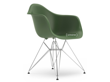 Eames Plastic Armchair RE DAR Forêt|Sans rembourrage|Sans rembourrage|Version standard - 43 cm|Chromé