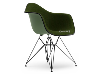 Eames Plastic Armchair RE DAR Forêt|Rembourrage intégral|Nero / forêt|Version standard - 43 cm|Revêtement basic dark