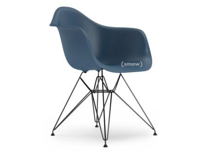 Eames Plastic Armchair RE DAR Bleu océan|Sans rembourrage|Sans rembourrage|Version standard - 43 cm|Revêtement basic dark