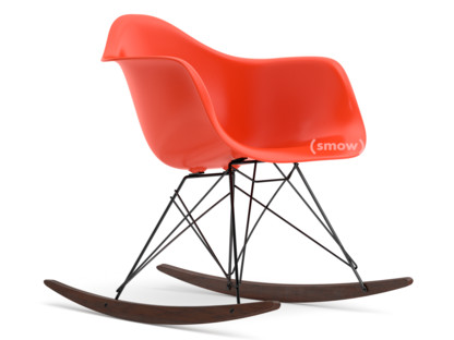 Eames Plastic Armchair RE RAR Rouge - rouge coquelicot|Revêtement basic dark|Érable foncé