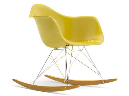 Eames Plastic Armchair RE RAR Moutarde|Chromé|Érable nuance de jaune