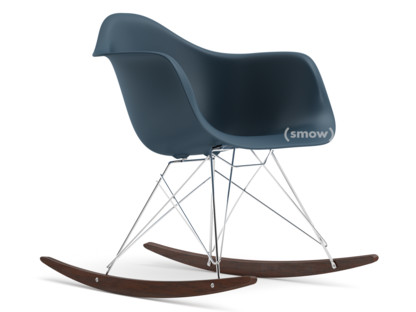 Eames Plastic Armchair RE RAR Bleu océan|Chromé|Érable foncé