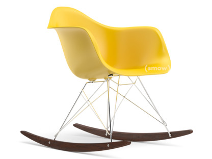 Eames Plastic Armchair RE RAR Sunlight|Chromé|Érable foncé