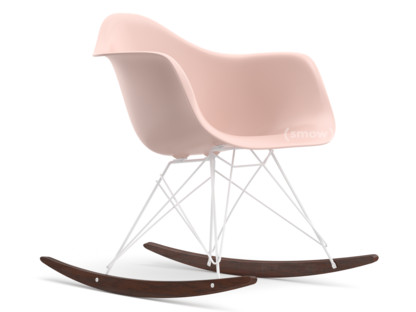 Eames Plastic Armchair RE RAR Rose pâle|Revêtement blanc|Érable foncé
