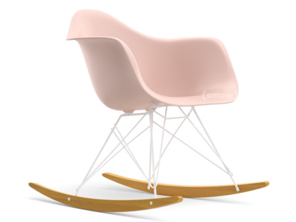 Eames Plastic Armchair RE RAR Rose pâle|Revêtement blanc|Érable nuance de jaune